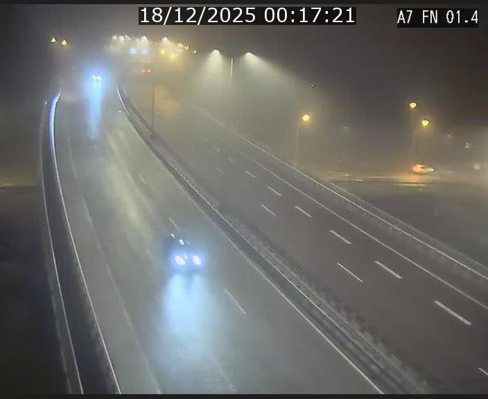 <h2>Caméra autoroute Luxembourg A7 - Tunnel Stafelter - direction Echangeur Grünewald</h2>