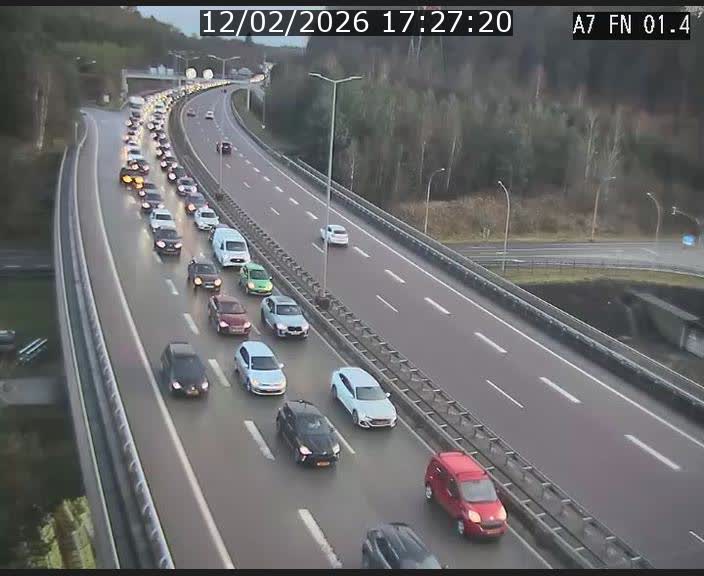 <h2>Caméra autoroute Luxembourg A7 - Tunnel Stafelter - direction Echangeur Grünewald</h2>