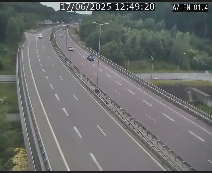 <h2>Caméra autoroute Luxembourg A7 - Tunnel Stafelter - direction Echangeur Grünewald</h2>
