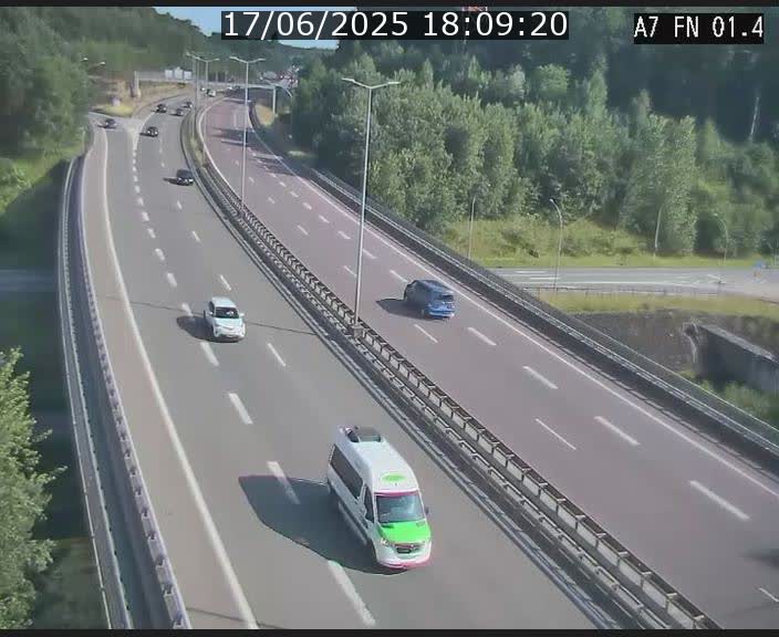 <h2>Caméra autoroute Luxembourg A7 - Tunnel Stafelter - direction Echangeur Grünewald</h2>