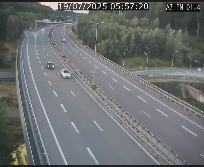 <h2>Caméra autoroute Luxembourg A7 - Tunnel Stafelter - direction Echangeur Grünewald</h2>