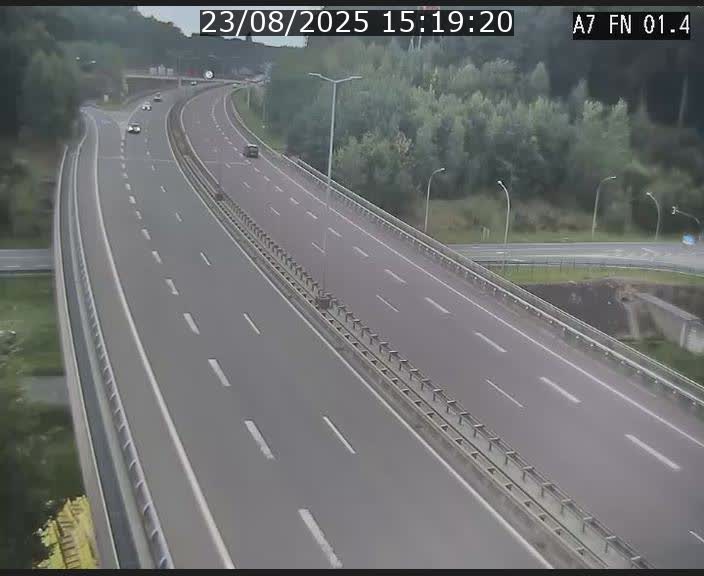<h2>Caméra autoroute Luxembourg A7 - Tunnel Stafelter - direction Echangeur Grünewald</h2>