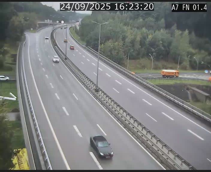 <h2>Caméra autoroute Luxembourg A7 - Tunnel Stafelter - direction Echangeur Grünewald</h2>
