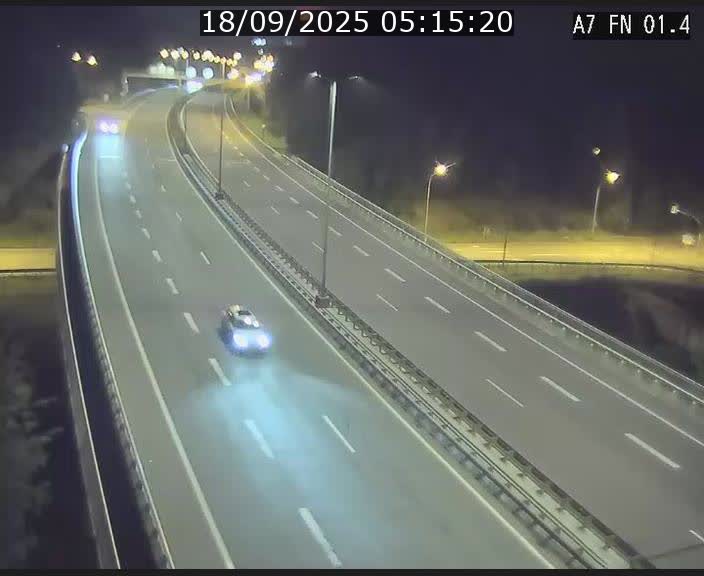 <h2>Caméra autoroute Luxembourg A7 - Tunnel Stafelter - direction Echangeur Grünewald</h2>