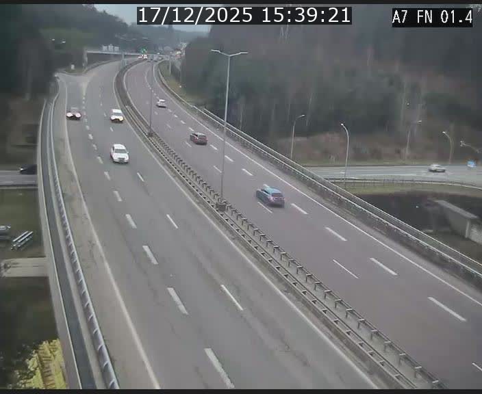 <h2>Caméra autoroute Luxembourg A7 - Tunnel Stafelter - direction Echangeur Grünewald</h2>