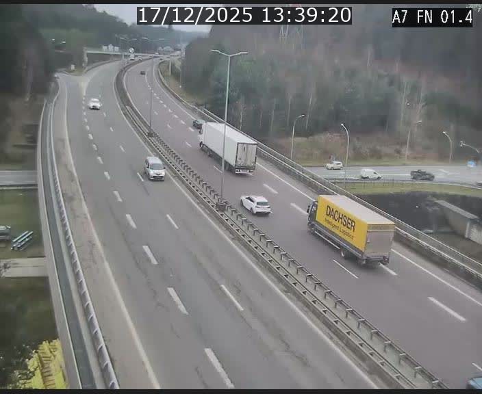 <h2>Caméra autoroute Luxembourg A7 - Tunnel Stafelter - direction Echangeur Grünewald</h2>