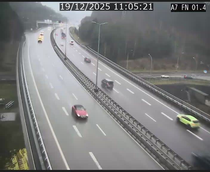 <h2>Caméra autoroute Luxembourg A7 - Tunnel Stafelter - direction Echangeur Grünewald</h2>