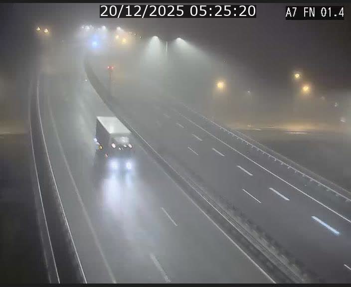 <h2>Caméra autoroute Luxembourg A7 - Tunnel Stafelter - direction Echangeur Grünewald</h2>