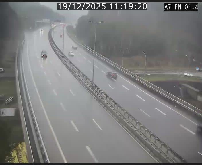<h2>Caméra autoroute Luxembourg A7 - Tunnel Stafelter - direction Echangeur Grünewald</h2>