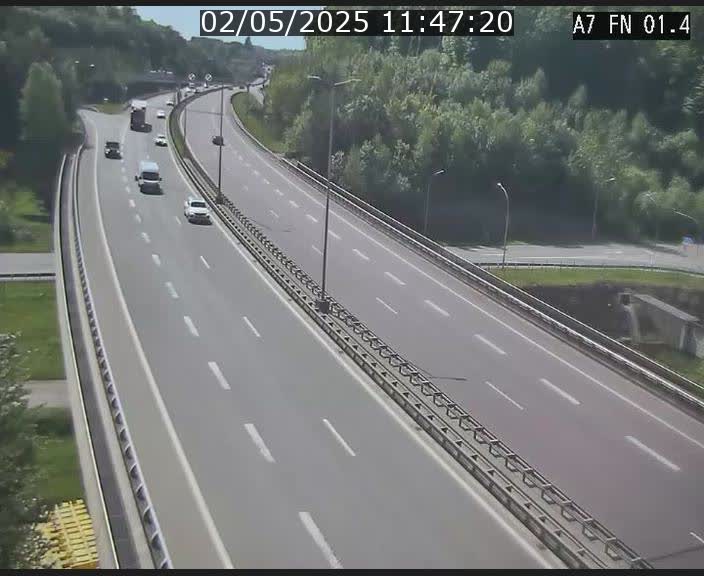 Caméra autoroute Luxembourg A7 - Tunnel Stafelter - direction Echangeur Grünewald