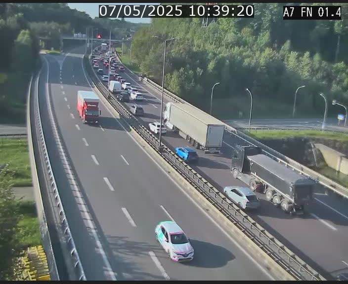 Caméra autoroute Luxembourg A7 - Tunnel Stafelter - direction Echangeur Grünewald