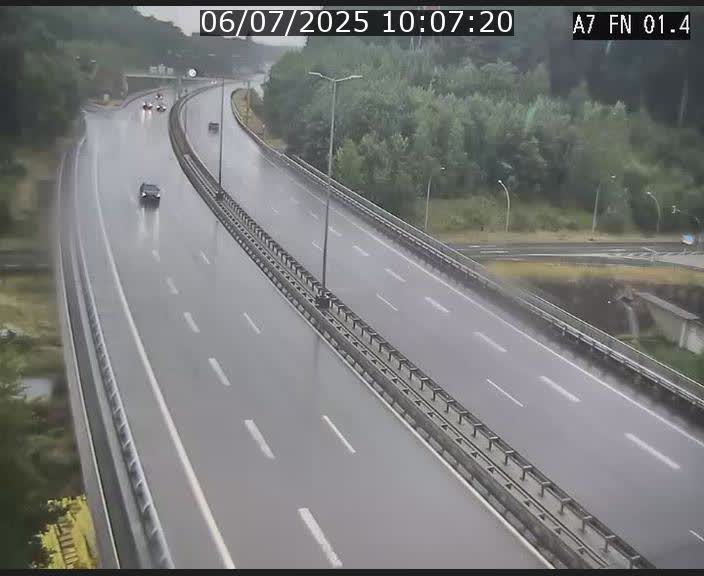 Caméra autoroute Luxembourg A7 - Tunnel Stafelter - direction Echangeur Grünewald