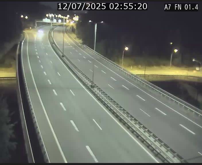 Caméra autoroute Luxembourg A7 - Tunnel Stafelter - direction Echangeur Grünewald