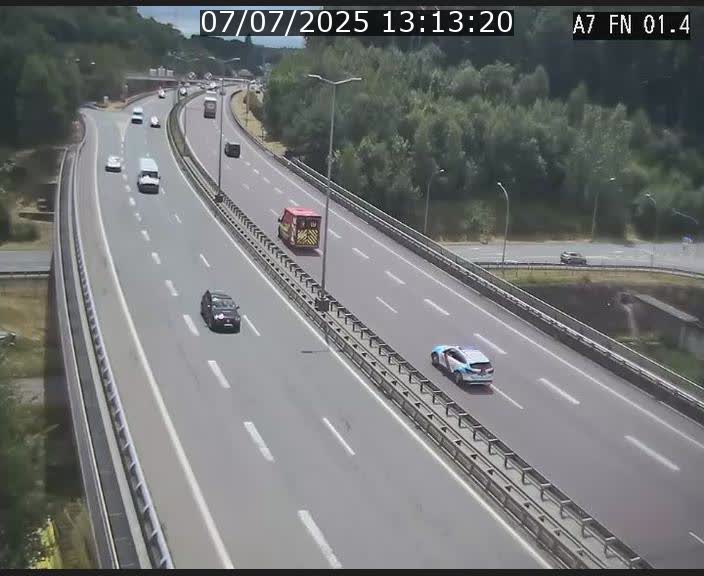 Caméra autoroute Luxembourg A7 - Tunnel Stafelter - direction Echangeur Grünewald
