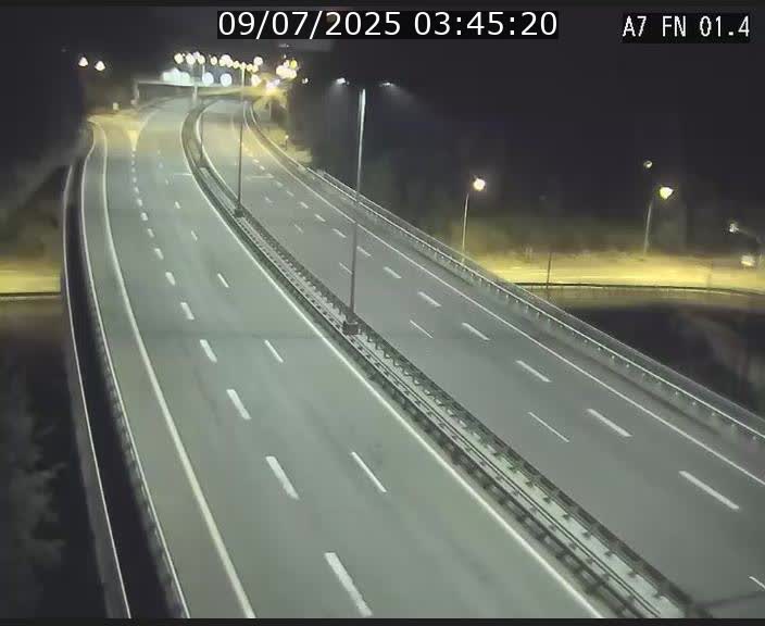 Caméra autoroute Luxembourg A7 - Tunnel Stafelter - direction Echangeur Grünewald