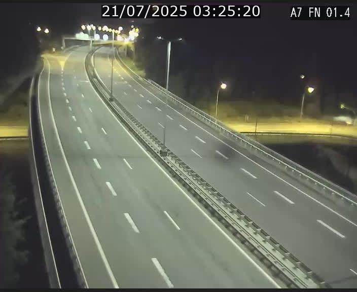 Caméra autoroute Luxembourg A7 - Tunnel Stafelter - direction Echangeur Grünewald