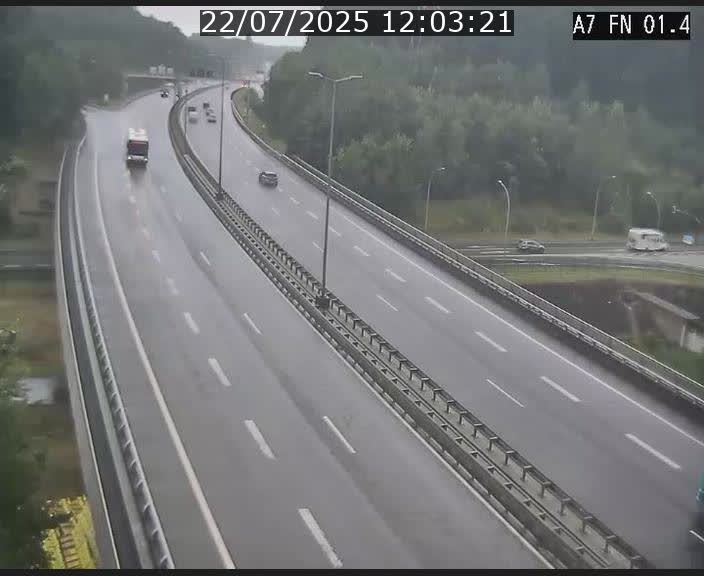 Caméra autoroute Luxembourg A7 - Tunnel Stafelter - direction Echangeur Grünewald