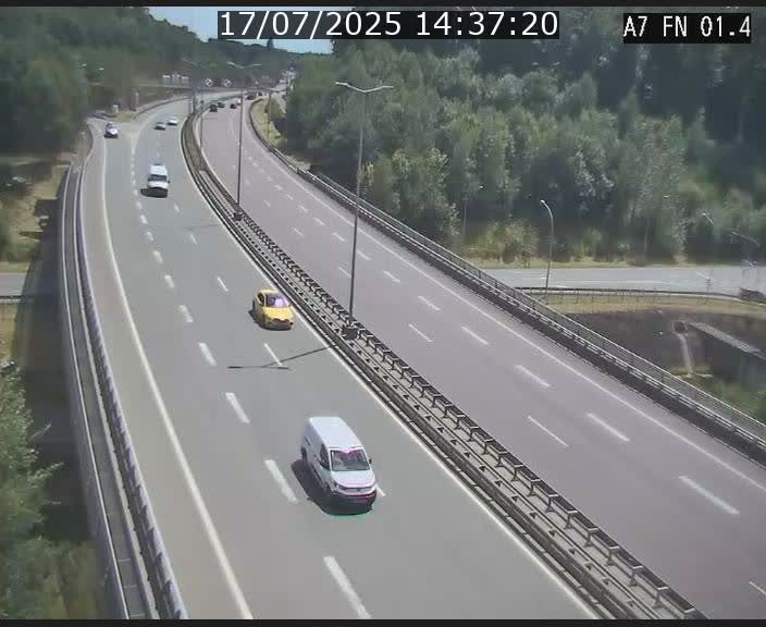 Caméra autoroute Luxembourg A7 - Tunnel Stafelter - direction Echangeur Grünewald