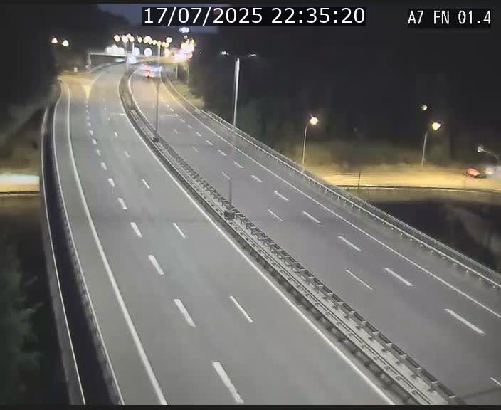 Caméra autoroute Luxembourg A7 - Tunnel Stafelter - direction Echangeur Grünewald