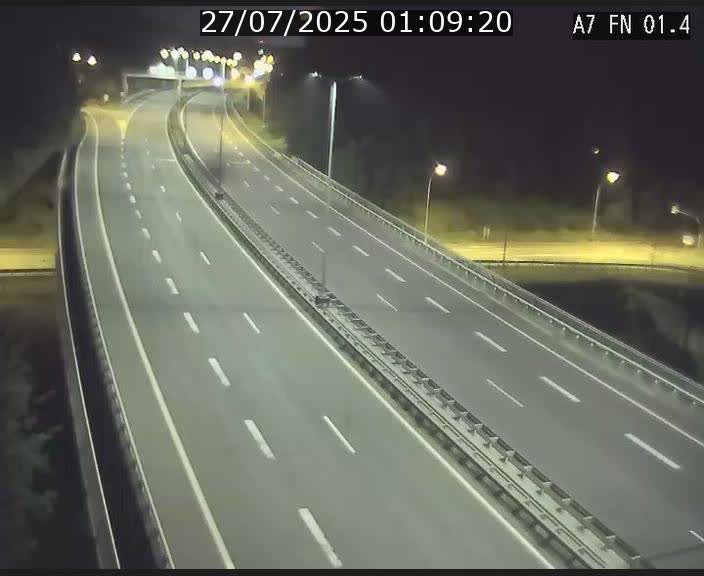 Caméra autoroute Luxembourg A7 - Tunnel Stafelter - direction Echangeur Grünewald