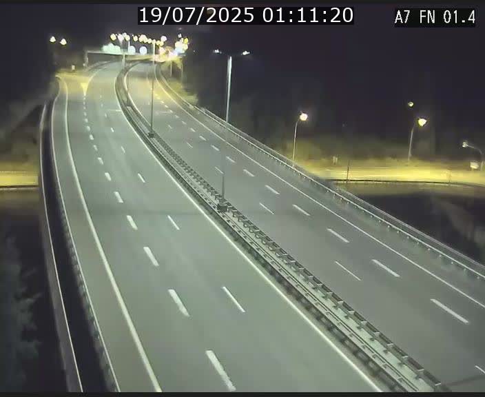 Caméra autoroute Luxembourg A7 - Tunnel Stafelter - direction Echangeur Grünewald