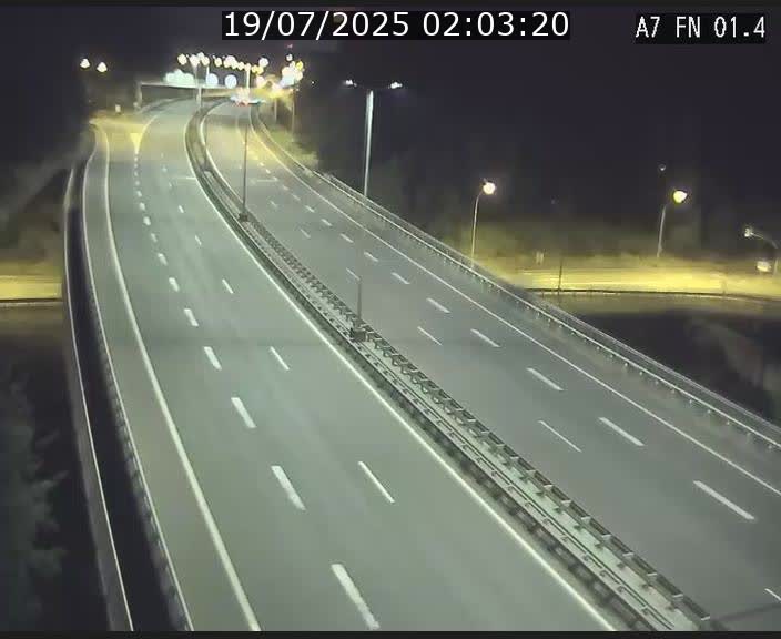 Caméra autoroute Luxembourg A7 - Tunnel Stafelter - direction Echangeur Grünewald