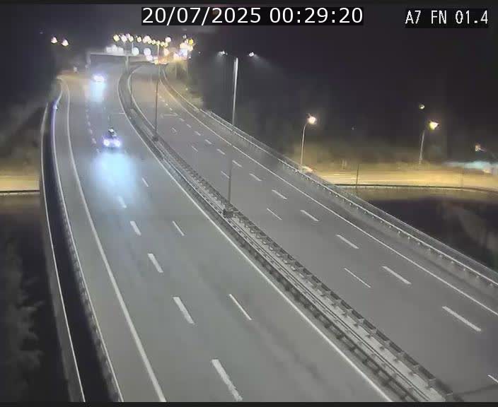 Caméra autoroute Luxembourg A7 - Tunnel Stafelter - direction Echangeur Grünewald