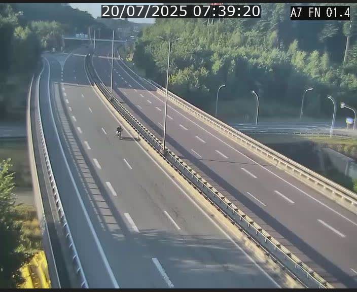 Caméra autoroute Luxembourg A7 - Tunnel Stafelter - direction Echangeur Grünewald