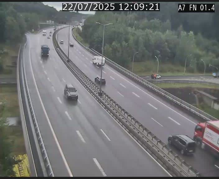 Caméra autoroute Luxembourg A7 - Tunnel Stafelter - direction Echangeur Grünewald