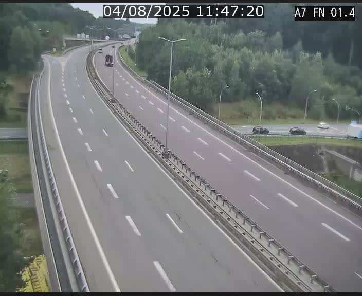 Caméra autoroute Luxembourg A7 - Tunnel Stafelter - direction Echangeur Grünewald