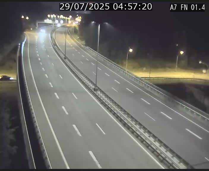 Caméra autoroute Luxembourg A7 - Tunnel Stafelter - direction Echangeur Grünewald