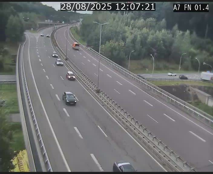 Caméra autoroute Luxembourg A7 - Tunnel Stafelter - direction Echangeur Grünewald