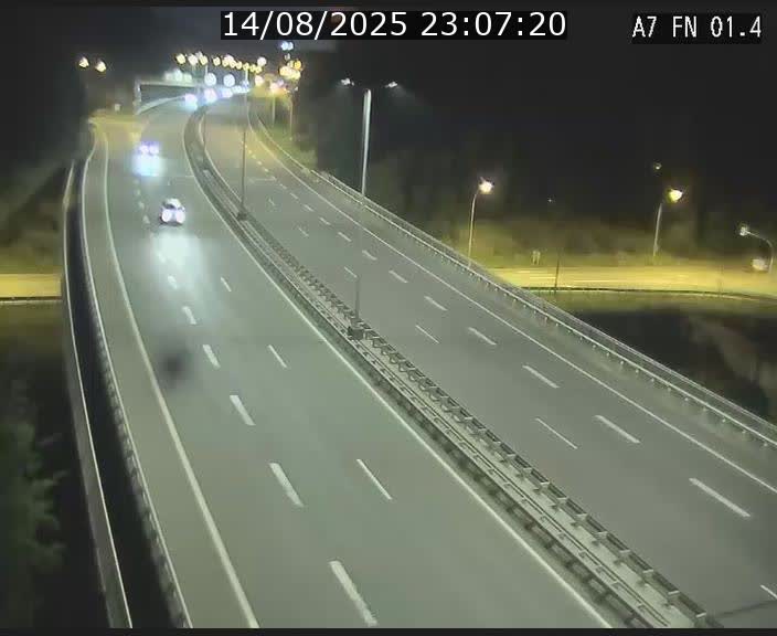 Caméra autoroute Luxembourg A7 - Tunnel Stafelter - direction Echangeur Grünewald
