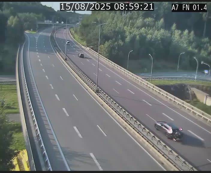 Caméra autoroute Luxembourg A7 - Tunnel Stafelter - direction Echangeur Grünewald