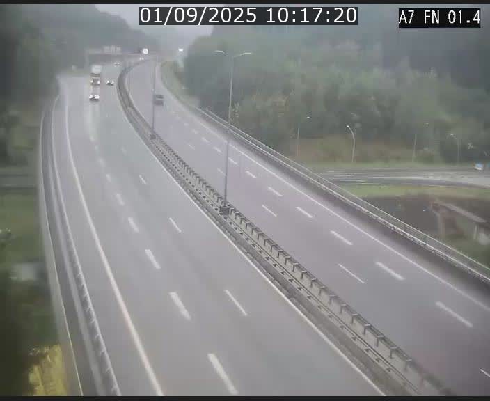 Caméra autoroute Luxembourg A7 - Tunnel Stafelter - direction Echangeur Grünewald