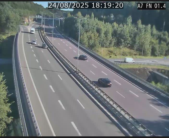 Caméra autoroute Luxembourg A7 - Tunnel Stafelter - direction Echangeur Grünewald