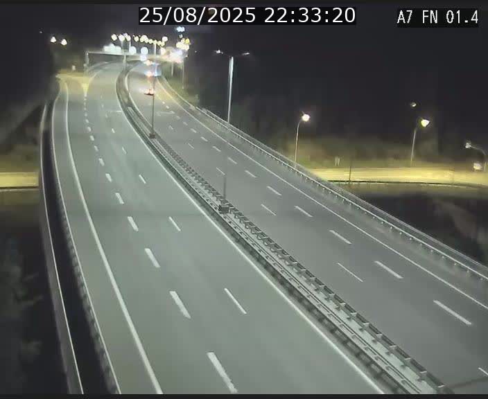 Caméra autoroute Luxembourg A7 - Tunnel Stafelter - direction Echangeur Grünewald