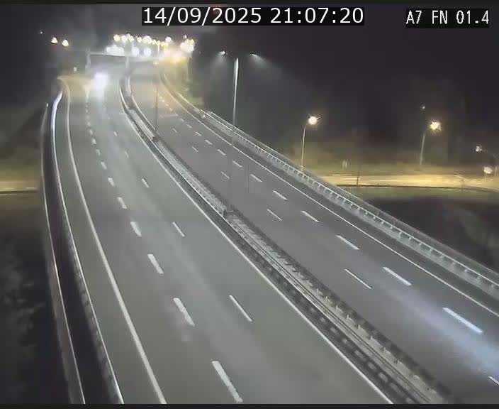 Caméra autoroute Luxembourg A7 - Tunnel Stafelter - direction Echangeur Grünewald