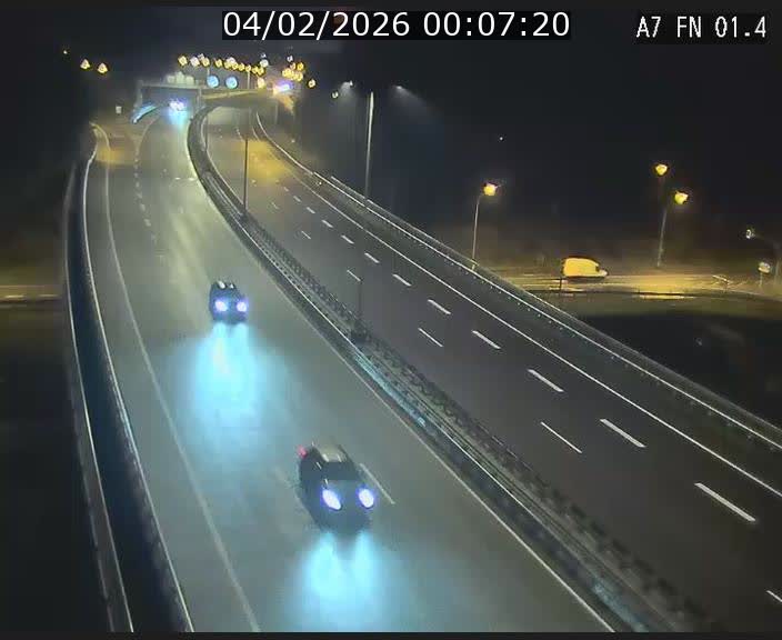 <h2>Caméra autoroute Luxembourg A7 - Tunnel Stafelter - direction Echangeur Grünewald</h2>