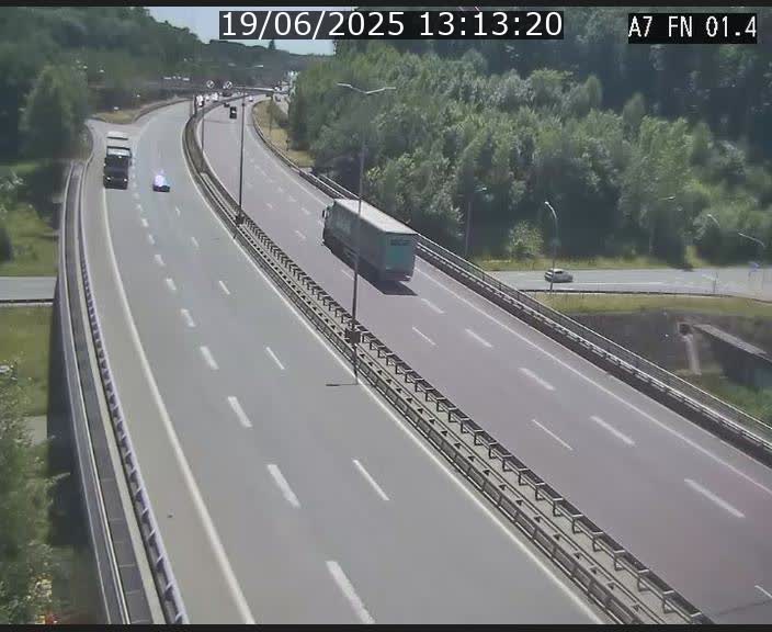 <h2>Caméra autoroute Luxembourg A7 - Tunnel Stafelter - direction Echangeur Grünewald</h2>