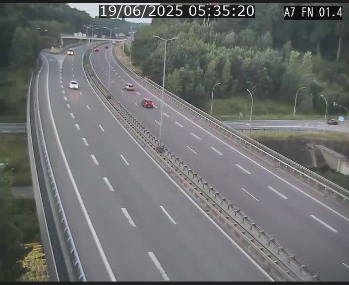 <h2>Caméra autoroute Luxembourg A7 - Tunnel Stafelter - direction Echangeur Grünewald</h2>