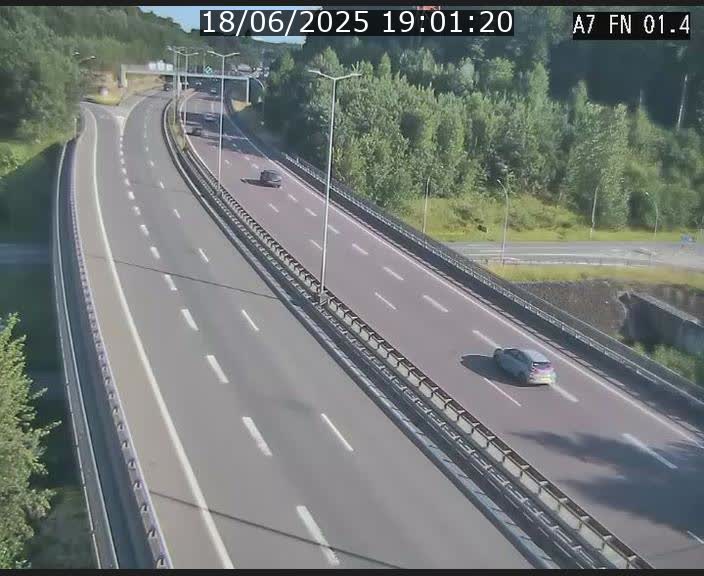 <h2>Caméra autoroute Luxembourg A7 - Tunnel Stafelter - direction Echangeur Grünewald</h2>