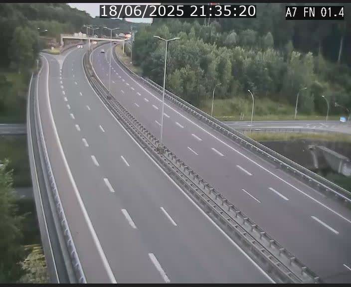 <h2>Caméra autoroute Luxembourg A7 - Tunnel Stafelter - direction Echangeur Grünewald</h2>