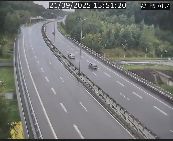 <h2>Caméra autoroute Luxembourg A7 - Tunnel Stafelter - direction Echangeur Grünewald</h2>