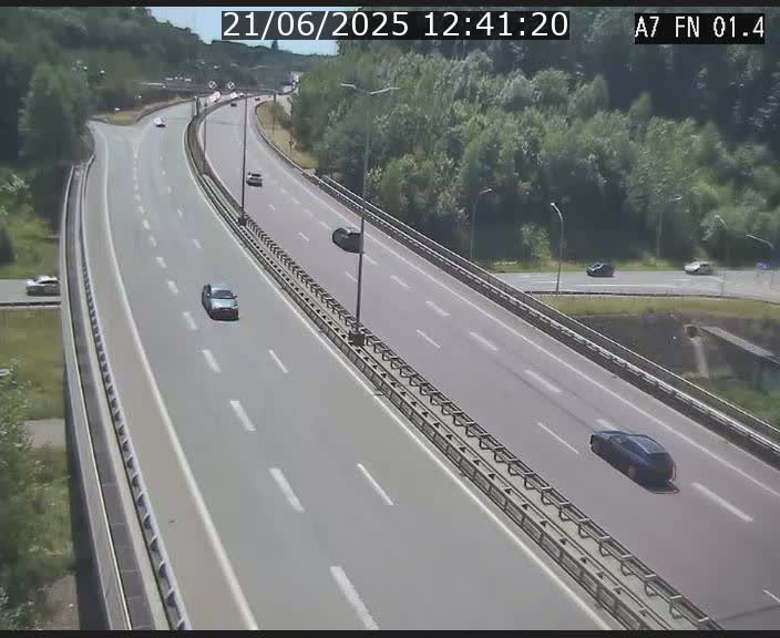 <h2>Caméra autoroute Luxembourg A7 - Tunnel Stafelter - direction Echangeur Grünewald</h2>