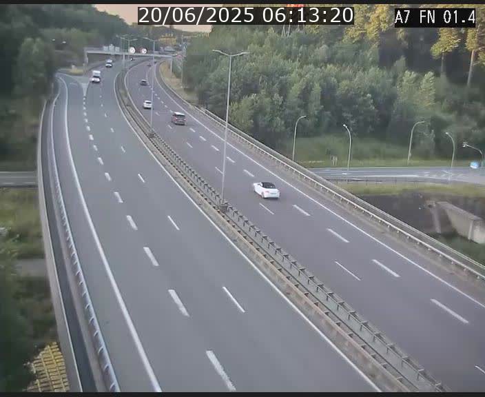 <h2>Caméra autoroute Luxembourg A7 - Tunnel Stafelter - direction Echangeur Grünewald</h2>