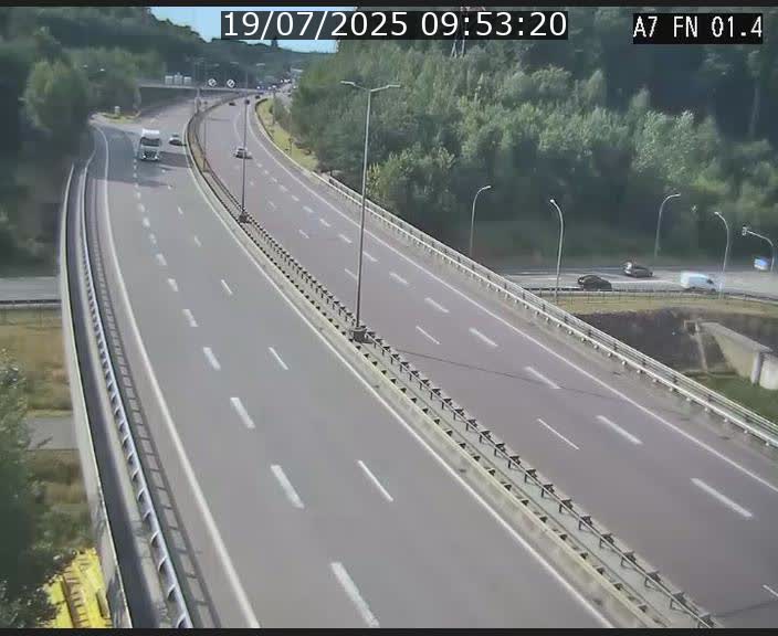 <h2>Caméra autoroute Luxembourg A7 - Tunnel Stafelter - direction Echangeur Grünewald</h2>