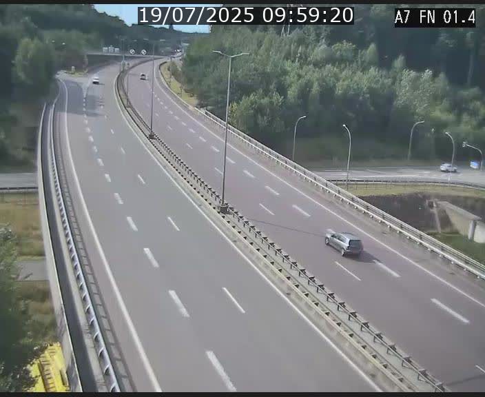 <h2>Caméra autoroute Luxembourg A7 - Tunnel Stafelter - direction Echangeur Grünewald</h2>