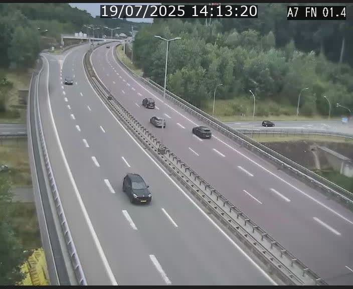 <h2>Caméra autoroute Luxembourg A7 - Tunnel Stafelter - direction Echangeur Grünewald</h2>