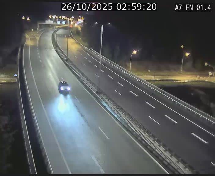 Caméra autoroute Luxembourg A7 - Tunnel Stafelter - direction Echangeur Grünewald